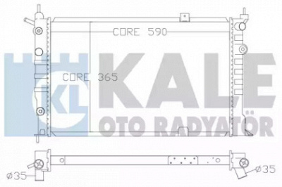 KALE OTO RADYATOR 370900 -  Радиатор, охлаждение двигателя